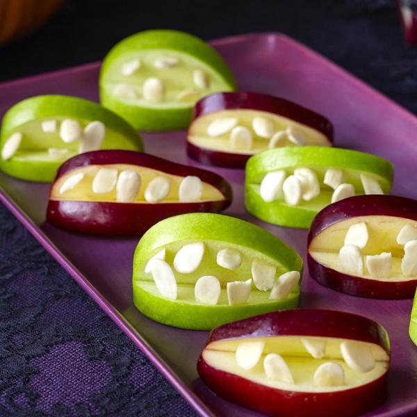Halloween Fruit Apple Teeth Treats