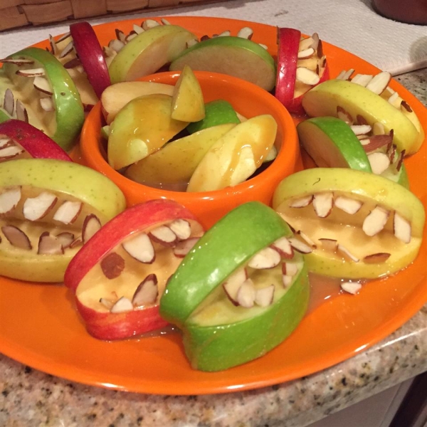 Halloween Fruit Apple Teeth Treats