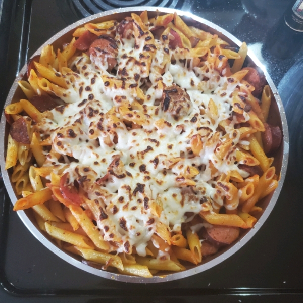 Smoked Sausage Pizza Pasta Skillet