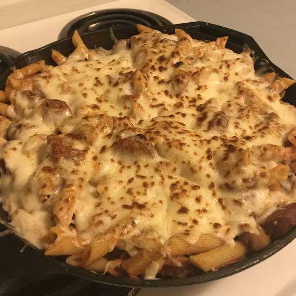Smoked Sausage Pizza Pasta Skillet