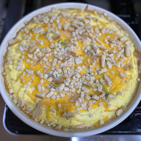 Spinach Quiche with Cottage Cheese