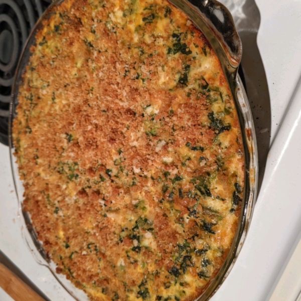 Spinach Quiche with Cottage Cheese