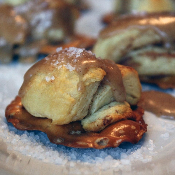 Salted Caramel Pretzel Roll Bite