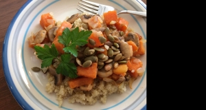 Quinoa with Sweet Potato and Mushrooms
