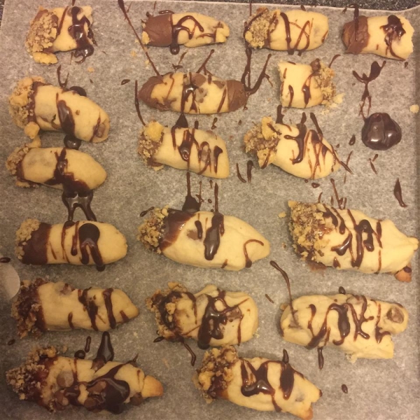 Chocolate Chip Shortbread Cookie Logs