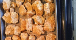 Baked Chicken Strips with Dijon and Panko Coating