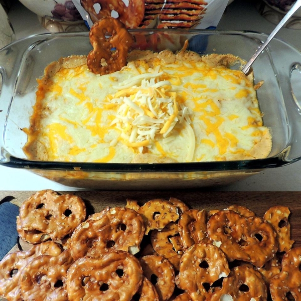 Chicken Fajita Pretzel Dip