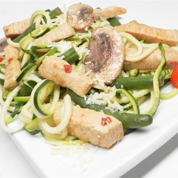 Soy, Garlic, and Chile Zoodles