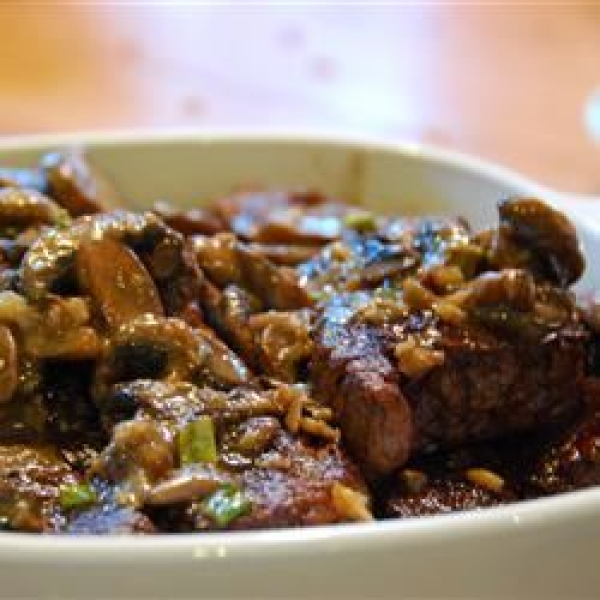 Beef Tenderloin with Ginger-Shiitake Brown Butter