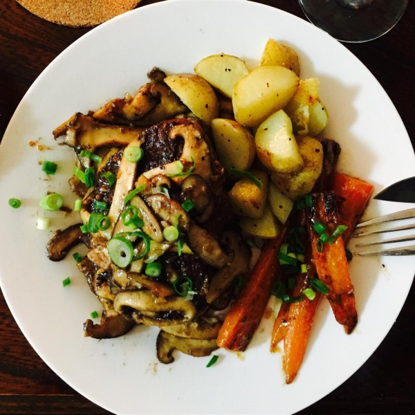 Beef Tenderloin with Ginger-Shiitake Brown Butter