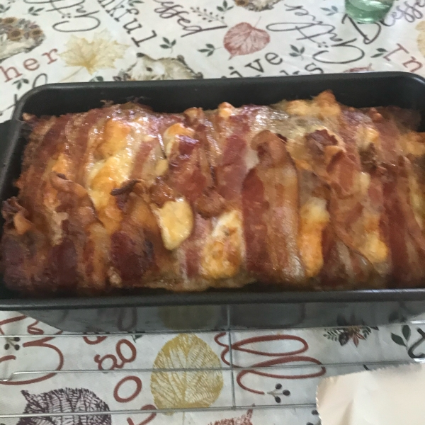 Dad's Cheesy Bacon Wrapped Meat Loaf