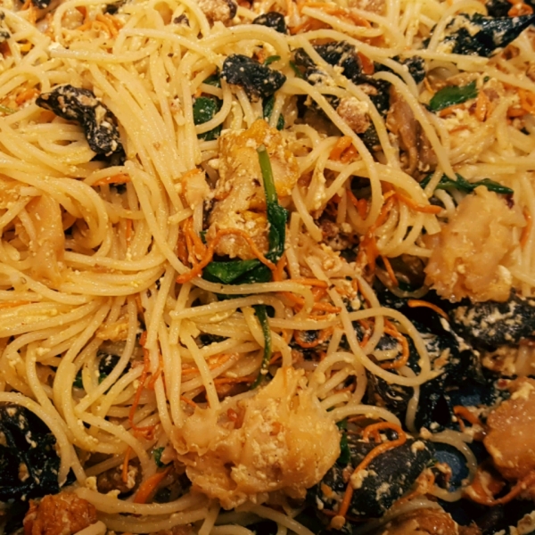 Spinach, Mushroom, and Ricotta Fettuccine