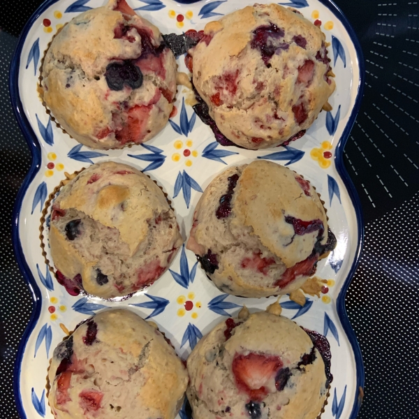 Strawberry-Blueberry Muffins