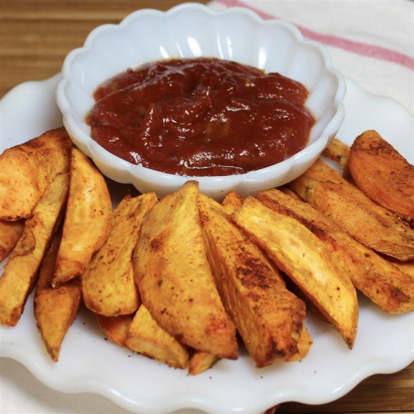 Easy Sweet Potato Fries with Curry Ketchup