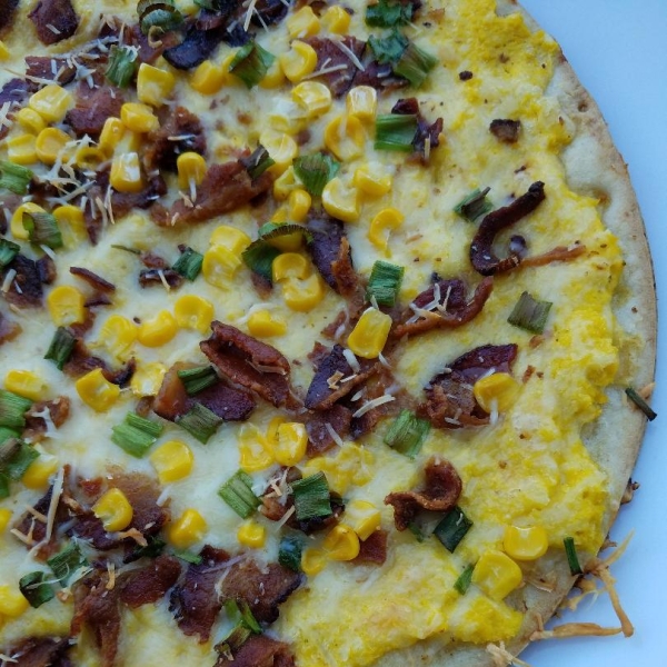 Corn and Bacon Pizza