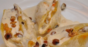 Pumpkin Ravioli with Hazelnut Cream Sauce