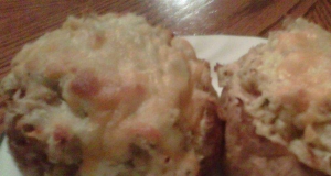 Stuffed Salsa Verde Potatoes with Leftover Turkey