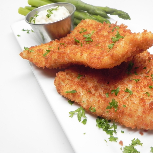 Breaded Barramundi with Veggies