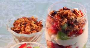 Breakfast Parfait with Granola, Yogurt, and Fruit