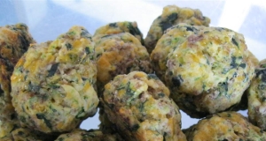 Sausage Balls with Spinach