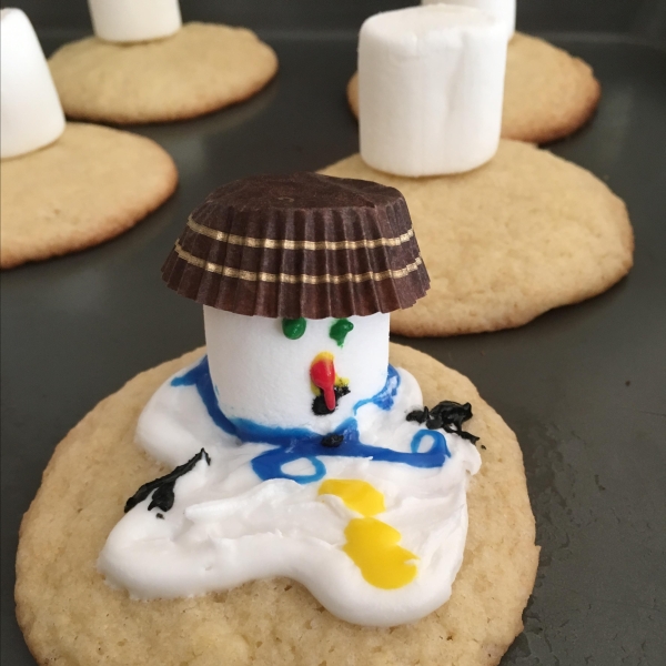 Melted Snowman Cookies