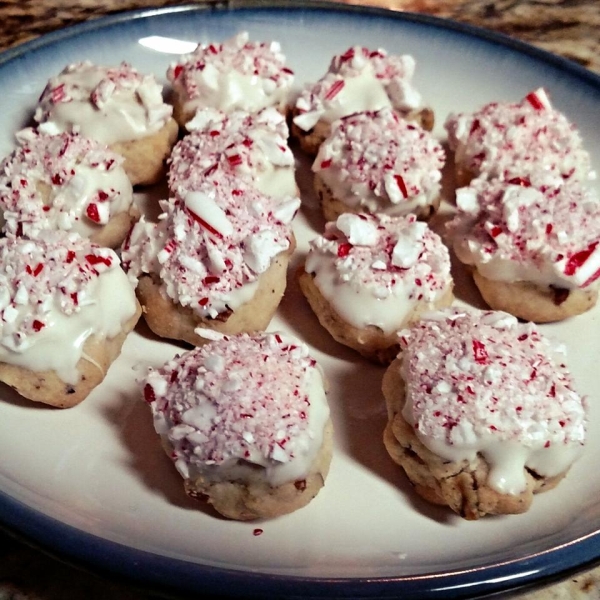 Candy Cane Snowball Cookies