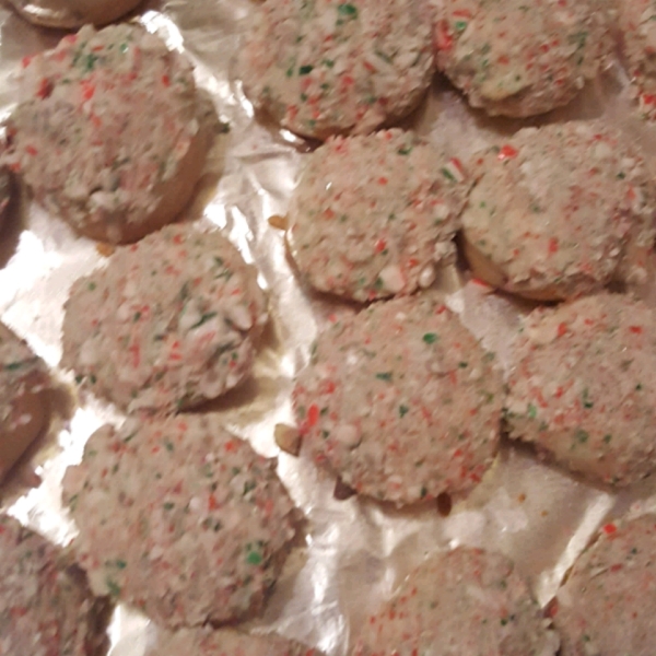 Candy Cane Snowball Cookies