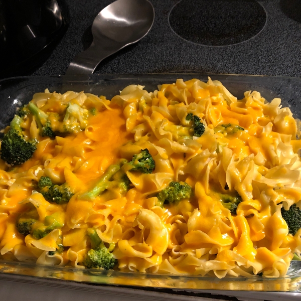 Broccoli Noodles and Cheese Casserole