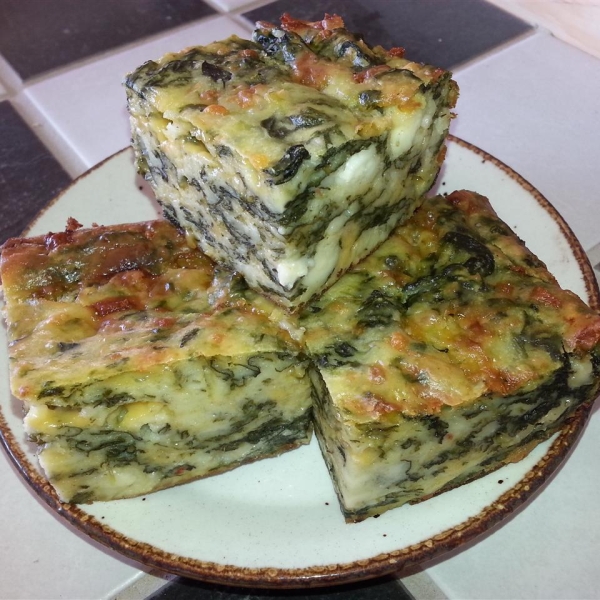 Greek Spinach and Cheese Quiche Squares