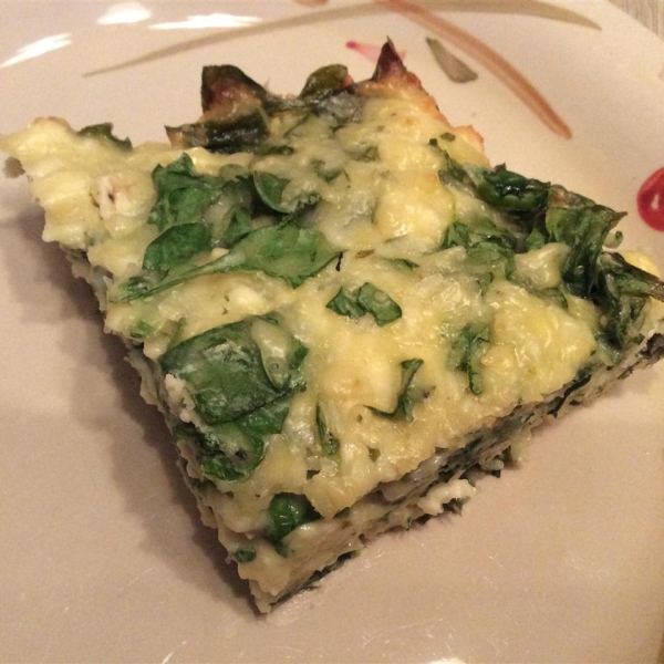 Greek Spinach and Cheese Quiche Squares