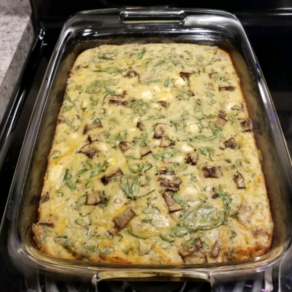Greek Spinach and Cheese Quiche Squares