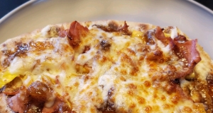 Grilled Prosciutto and Peach Flatbread Pizza
