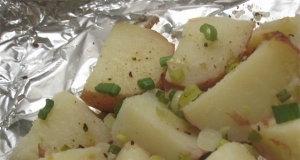 BBQ Potatoes with Green Onions