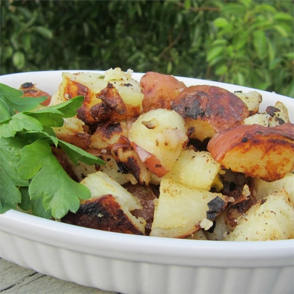 BBQ Potatoes with Green Onions