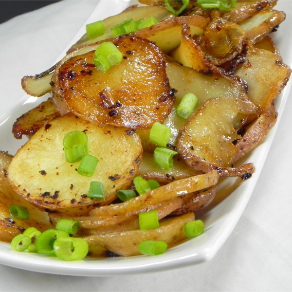 BBQ Potatoes with Green Onions