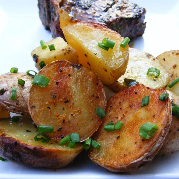 BBQ Potatoes with Green Onions
