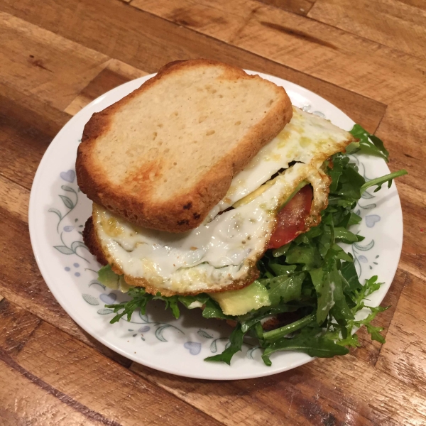 Open Faced Egg Sandwiches with Arugula Salad