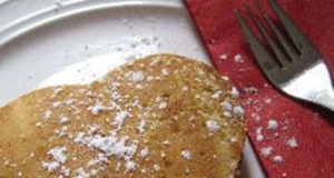 Heart-Shaped Pancakes with Chocolate