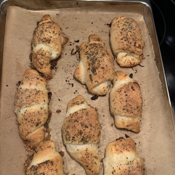 Cheesy Parmesan Crusted Crescent Rolls