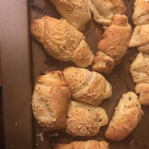 Cheesy Parmesan Crusted Crescent Rolls