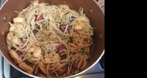 Easy Pad Thai with Shrimp and Hillshire Farm® Smoked Sausage