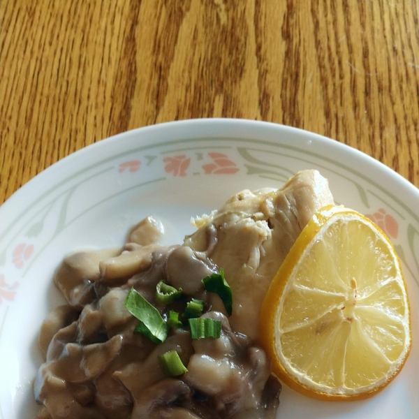 Baked Lemon Chicken with Mushroom Sauce