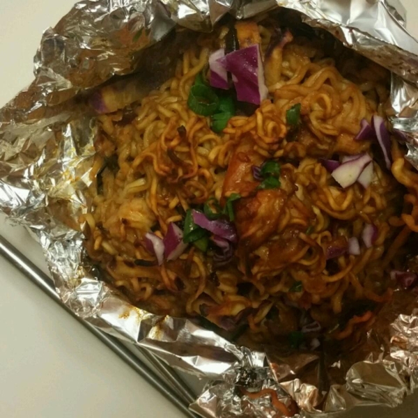 Spicy Korean Chicken and Ramen Noodle Packets