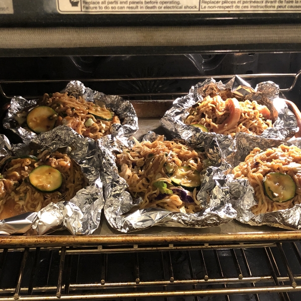 Spicy Korean Chicken and Ramen Noodle Packets