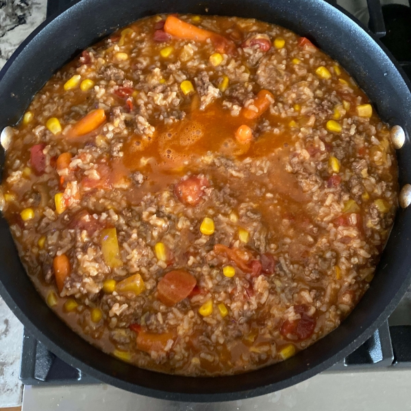 Cheesy Hamburger Stew with Rice
