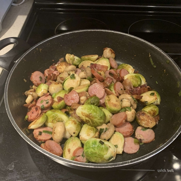 Roasted Brussels Sprouts and Kielbasa