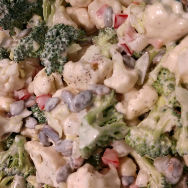 Broccoli Cauliflower Pepita Salad