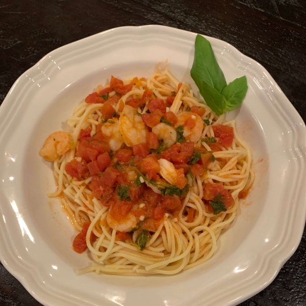 Angel Hair Pasta with Shrimp and Basil