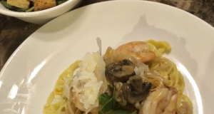 Creamy Saffron Shrimp with Gnocchi and Caramelized Onion