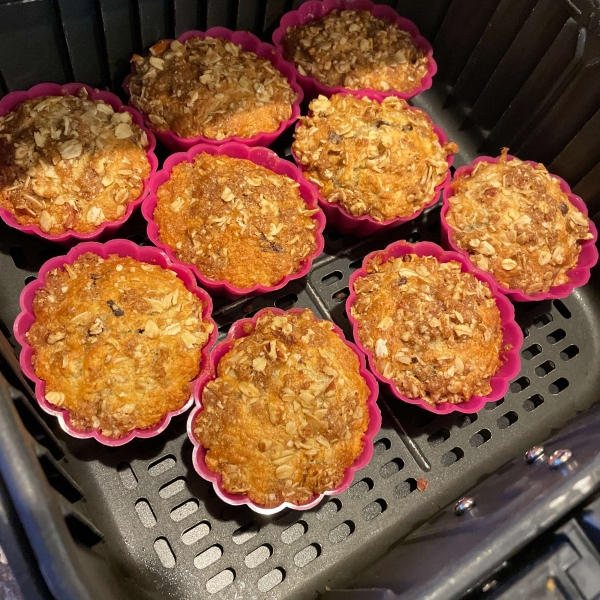 Banana Oat Muffins with Sour Cream